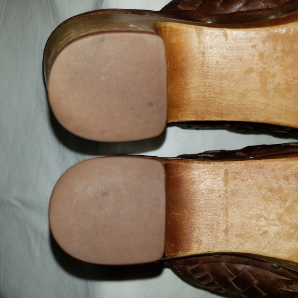 Ugg Australia Vivica Brown Leather Mule Clogs 7 - Picture 11 of 13